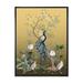 Designart Chinoiserie With Peonies and Birds VI Traditional Framed Canvas Wall Art Print