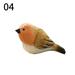 Fuwaxung Nordic Home Decoration Craft Garden Desktop Figurine Gift Toys Wooden Birds Statue Ornaments Decorative Carved Wood Robin Bird