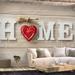 Tiptophomedecor Peel and Stick Wallpaper Wall Mural - Home Red Heart On Wood - Removable Wall Decals