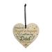 Staron Father s Day Decorations Wooden Love Pendant The Best-Gift for Father