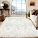 Latepis 6x8 Rug Faux Fur Sheepskin Rug for Living Room Fluffy Washable Rug for Bedroom Nursery Room Luxury Room Decor White Fur Rug Rectangle