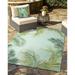 Liora Manne Marina Palm Border Indoor Outdoor Area Rug Aqua