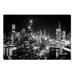 Startonight Canvas Wall Art Black and White Abstract City View from Above Dual View Surprise Artwork Modern Framed Ready to Hang Wall Art 100% Original Art Painting 23.62 X 35.43 inch