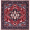 SAFAVIEH Serapi Collection SEP560Q Red / Navy Rug