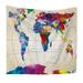 apestry Watercolor World Map Tapestry Wall Hanging Colorful Map Tapestry Beach Tapestry Indian Dorm Decor Bedroom Living Room Wall Hanging Art