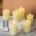 Ivory Flameless Votive Candles with Remote - Real Wax LED Candles (Set of 6)