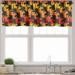 Ambesonne Tropical Valance Pack of 2 Palm Trees on Ombre Sunset 54 X18 Orange Mustard Dark Brown