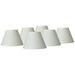 Springcrest Set of 6 Empire Lamp Shades Taya Cream Small 3.5 Top x 7 Bottom x 5 High Candelabra Clip-On Fitting