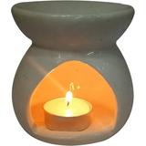 India Meets India Regular Use Ceramic Aroma Burner Coming with 1 Pcs Free Candles - Home Decor Pollution Free Handmade Ceramic Aroma Diffuser Oil Burner Aromatherapy Incense Oil Warmer - White Color