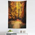 Autumn Tapestry Fall Photo in National Park Vivid Leaf Plant Eco Earth Theme Fabric Wall Hanging Decor for Bedroom Living Room Dorm 5 Sizes Orange Brown by Ambesonne