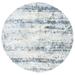 SAFAVIEH Berber Kyler Abstract Shag Area Rug 8 x 8 Round Ivory/Grey