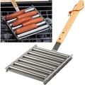 Kitchen Appliances Clearance Stainless Steel Hot Dog Rack Sausages Rack Grill Rack Hot Dog Barbecue Rack sausages Roller Rack