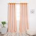 Aurora Home Gathered Tulle Overlay Blackout Curtain Panel Pair Orange 52 W X 63 L 63 Inches