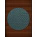 Dalyn Dover Area Rug DV4 Dv4 Teal Lines Stripes 6 x 6 Round