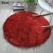 Ruibeauty Round Soft Faux Sheepskin Fur Area Rugs Faux Fur Rug Bedside Rugs 12inch