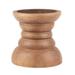 Stonebriar Natural Turned Wood Pillar Candle Holder Brown 4