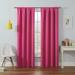 Eclipse Dayton Solid Blackout Rod Pocket Energy-Efficient Curtain Panel Raspberry 42 x63