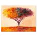 Designart Impressionist Landscape Colorful Abstract Tree Modern Canvas Wall Art Print