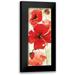 Tre Sorelle Studios 10x18 Black Modern Framed Museum Art Print Titled - Watercolor Red Poppies Panel I