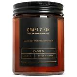 Scented Candles for Men | Premium Wood Soy Candles for Men & Women | All-Natural Soy Candles Rustic Home Decor Scented Candles | Non-Toxic Ultra Clean Burn Aromatherapy Amber Jar Candle
