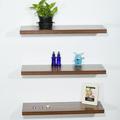 Set of 3 Modern and Contemporary Antigue walnut Floating Shelf - 31.5*9.25*1.5 inches