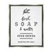 Stupell Industries Fresh Soap & Water Bathroom Washing Botanical Symbol Graphic Art Luster Gray Floating Framed Canvas Print Wall Art Design by Lettered and Lined