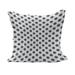 Retro Fluffy Throw Pillow Cushion Cover Sketchy Hand Drawn Vintage 50s 60s Points Polka Dots Zigzags Decorative Square Accent Pillow Case 26 x 26 Charcoal Grey White by Ambesonne