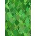 Ahgly Company Indoor Rectangle Patterned Neon Green Novelty Area Rugs 5 x 8