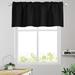 CUH 1-Piece Rod Pocket Short Window Curtain ThermalInsulated Half Blackout Window Drape Blackout Curtain Cafe Tier Kitchen Scarf Bathroom Valance Black W:57 x L:18