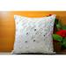Zarimoon Silver Beaded Pillow Cover Luxury Crystals Handmade Toss Cushion Cover Embroidered Accent