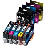 EASYPRINT Compatible 564XL Ink Cartridges 564 for HP DeskJet 3520 Officejet 4620 Photosmart D5520 D6510 D6515 D6520 B109a B110a B210A (Total 5-Pack 1 BK 1 Cyan 1 Magenta 1 Yellow 1 Photo Black)