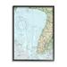 Stupell Industries Cape May New Jersey Nautical Map Traditional Cartography 16 x 20 Designed by Daphne Polselli