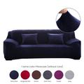 JIAN YA NA Thick Velvet Sofa Covers Stretch Couch Covers for 1/2/3/4 Seater Cushion Soft Sofa Cover Protector(Dark Blue 4-Seater Sofa)