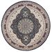 MDA Rug Imports Prime Collection Blue/Cream Traditional Area Rug 8 1 Round 8 Round Accent Indoor Entryway Living Room Bedroom