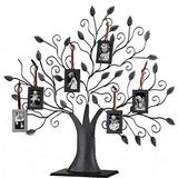 Bronze Metal Family Tree with 6 Hanging Picture Photo Frames