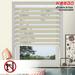 Keego No Drilling Dual Layer Window Shade Light Filtering White Valance Zebra Blind Color and Size Customizable Beige Fabric 54.5 w x 36.0 h