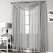 Qutain Linen Solid Viole Sheer Curtain Window Panel Drapes Set of Two (2) 55 x 84 inch Many Colors