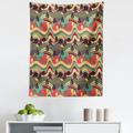 Psychedelic Tapestry Landscape Design with Abstract Trees and Stripe Hills Retro Style Illustration Fabric Wall Hanging Decor for Bedroom Living Room Dorm 5 Sizes Multicolor by Ambesonne