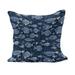 Ocean Fluffy Throw Pillow Cushion Cover Sealife Marine Navy Image Tropic Fish Moss Leaves Art Print Decorative Square Accent Pillow Case 26 x 26 Blue Indigo Royal Blue by Ambesonne