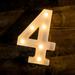 Decorative Led Light Up Number Light Up Number Sign for Night Light Wedding Birthday Party Christmas Home Bar Decoration Number(4)