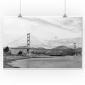 San Francisco California - View of Golden Gate Bridge - Vintage Photograph (16x24 Giclee Gallery Print Wall Decor Travel Poster)