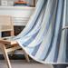 Manfiter Stripe Semi Sheer Curtains for Living Room Grey Geometric Window Curtain Panels for Bedroom Office