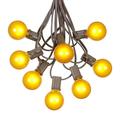 100 Foot G40 Outdoor Patio String Lights with 125 Yellow Globe Bulbs â€“ Indoor Outdoor String Lights â€“ Market Bistro CafÃ© Hanging String Lights â€“ C7/E12 Base - Brown Wire