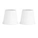 Renovators Supply Small Clip On Lamp Shade White Fabric 4 H Mini Clip On Fits Chandelier Candelabra Bulb Pleated Living or Bedroom Lampshade Replacement Pack of 2