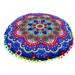 Round Cushion Cover Decorative Mandala Pillow Sham Indian Bohemian Ottoman Poufs Pom Pom Pillow Cases Outdoor Cushion Cover