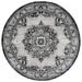 SAFAVIEH Brentwood Gisselle Oriental Area Rug 6 7 x 6 7 Round Black/Ivory