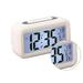 LANMOK Battery Digital Alarm Clock LCD Clock Electronic for Bedroom Home Office with Date Indoor Temperature Snooze Light Small-Sized Backlight Kids