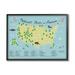 Stupell Industries National Parks Detailed Informative Map Diagram Framed Wall Art 30 x 24 Design by Michael Buxton