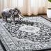 Palmette Modern Persian Floral Cream/Gray/Black 3 ft. x 5 ft. Area Rug