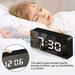 Vikakiooze Digital Alarm Clock Big Screen LED Bedside Alarm Clock Mirror Clock Snooze